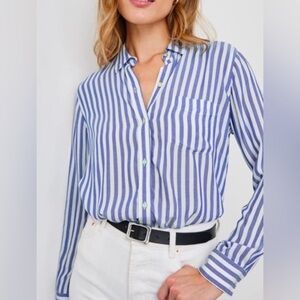 Rails Aly Striped Button Up Dress  Shirt Blouse Size S